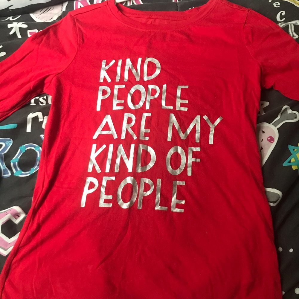 red long sleeve shirt